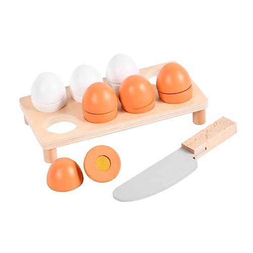 TOYANDONA Holzspielzeug Set Mit Simulations Eiern Und Enteneiern Für Kinderküche Kreatives Rollenspielspielzeug Für Ideal Zum Schneiden Und Bunten Farben TOYANDONA Holzspielzeug Set Mit Simulations Eiern Und Enteneiern Für Kinderküche Kreatives Rollenspielspielzeug Für Ideal Zum Schneiden Und Bunten Farben von TOYANDONA
