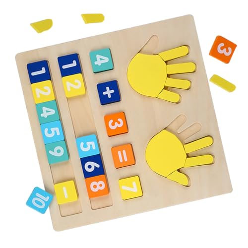 TOYANDONA Holzspielzeug Zahlen Lernen Ab Jahre Mathe Lernspiel Addition und Subtraktion Holz Lernspielzeug Pädagogisch Fördert Hand Auge Koordination und Kognitive Entwicklung von TOYANDONA