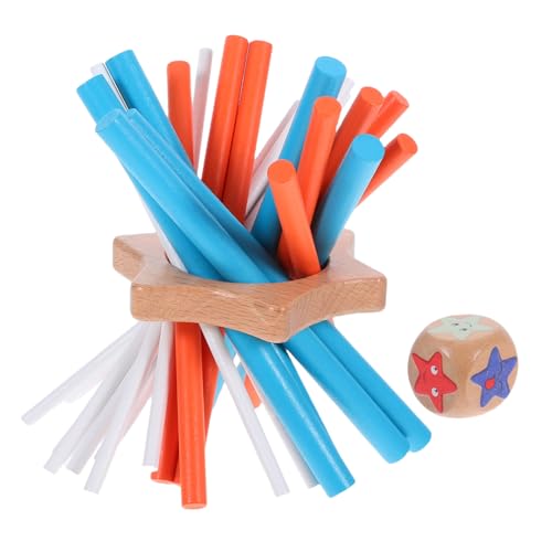 TOYANDONA Holzstäbe Balancespiel Pädagogisches Puzzle Lernspiel Geduld Koordination für Erwachsene für Zuhause Party Reise von TOYANDONA