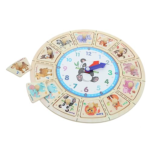 TOYANDONA Holzuhr Für Pädagogische Uhr Uhrenrätsel Für Kleinkinder Uhr Für, Die Lernen, Die Uhrzeit Zu Lesen Lernspiele Für 5-7 Uhrlernen Für Kognitive Uhr TOYANDONA Holzuhr Für Pädagogische Uhr Uhrenrätsel Für Kleinkinder Uhr Für, Die Lernen, Die Uhrzeit Zu Lesen Lernspiele Für 5-7 Uhrlernen Für Kognitive Uhr von TOYANDONA