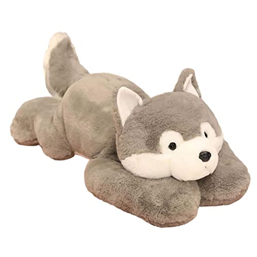 TOYANDONA Husky-Puppe Gefüllte Hundedekoration Welpen Stofftier Hund Stofftier Ausgestopftes Tier Simulierte Welpenpuppe Wohnkultur Stofftierpuppe Plüsch Grey von TOYANDONA