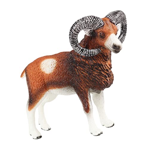 TOYANDONA Imitation Mouflon Figurine Realistisches Schaf Modell für Tier Dekoration für Zuhause Schreibtisch Accessoire Lernspielzeug für Tiere Party für Tier Themen von TOYANDONA