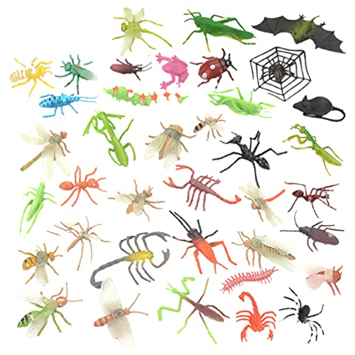 TOYANDONA Insektenspielzeugfiguren Für Kinder 39Pcs Gefälschte Plastikwanzen Und Falsches Spiel Für Gartenparty In Insekten Bildung Insektensthema -Party von TOYANDONA