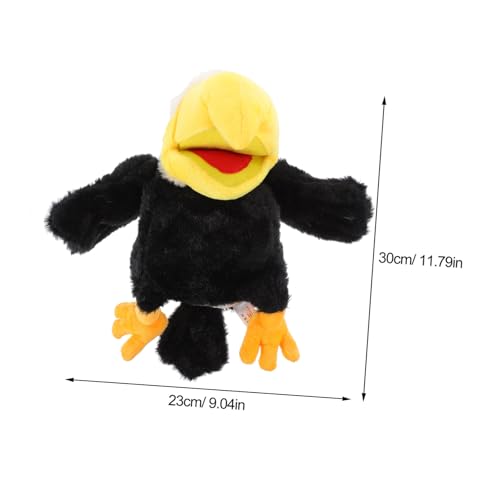 TOYANDONA Interaktive Eulen Handpuppe aus Plüsch Lebensecht Gestaltetes Vogel Fördert Fantasie und Hand Auge Koordination für Kreatives Geschichtenerzählen und Kinderanimation von TOYANDONA
