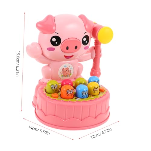 TOYANDONA Interaktives Pounding Game Whack A Pig für Jahre Lernspielzeug Hand Auge Koordination und Motorik Bunte Cartoon Figuren für Jungen und Mädchen von TOYANDONA