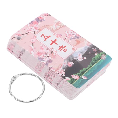 TOYANDONA Japanische Lernkarten für Anfänger Tragbare Phonetikkarten zum Selbststudium Ringgebundene Lernkarten für Japanische Alphabet Sprachwerkzeug für Unterwegs von TOYANDONA