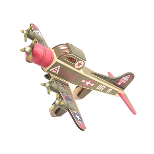 TOYANDONA Kampfflugzeug Bildungsspielzeug Spielzeugflugzeug Aus Holz Für Flugzeugspielzeug Lernspielzeug Kinderspielzeug Kunsthandwerk Holzflugzeug Hölzern von TOYANDONA