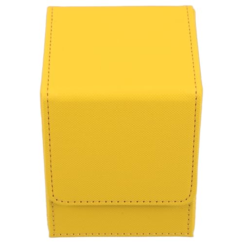 TOYANDONA Kasten Aufbewahrungsbox Für Karten Kartenhülle Kartenhalterspeicher Deck -Tragetasche Sportkartenetui Aufbewahrung Von Kartenspielen Handelskartenspeicher Deckskoffer Magnet Yellow von TOYANDONA