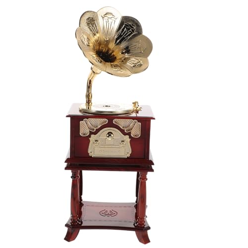 TOYANDONA Kasten Grammophon Musikbox musikalisches Retro-Tischdekoration Schreibtischdekoration Plastik TOYANDONA Kasten Grammophon Musikbox musikalisches Retro-Tischdekoration Schreibtischdekoration Plastik von TOYANDONA