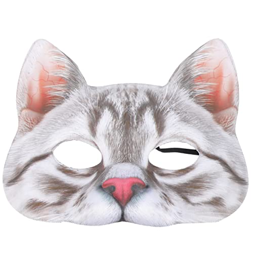 TOYANDONA Katzenmaske Pelzige Maske Halloween-papiermaske Katzenfrau Katzenspielzeug Tierkostüm Masken Maskerade Maske Frauen Halloween-maske Katze Maulkorb Maske Katze Fuchsmaske Eva von TOYANDONA