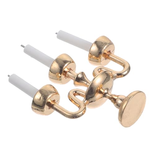 TOYANDONA Kerzenständer Dekore für Puppenhaus Teiliges Goldene Kerzenhalter für Kinderzimmer und Wohnaccessoire für Kreative Szenen Langlebig und Sicher TOYANDONA Kerzenständer Dekore für Puppenhaus Teiliges Goldene Kerzenhalter für Kinderzimmer und Wohnaccessoire für Kreative Szenen Langlebig und Sicher von TOYANDONA
