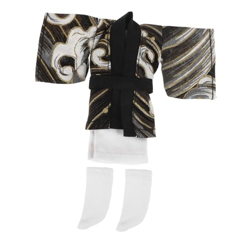 TOYANDONA Kimono Puppenkleidung Set Stoff Doll Outfit DIY Zubehör Japanischer Stil Unisex für Sammelfiguren und Puppen Dekorative Bekleidung von TOYANDONA