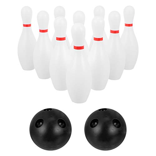 TOYANDONA Kinder Bowling Set Klassisch Kegelspiel Spiele Pädagogische Familien Interaktive Spielzeug mit 10 Kegel 2 Bälle Geschenke für Kinder Garten Rasen Draußen Drinnen Spiel Geschenke 1 Set von TOYANDONA