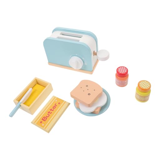 TOYANDONA Kinderküche Toaster aus Holz Pädagogisches Rollenspiel für Jungen Mädchen Kreatives Lernspielzeug Sicheres Glattes Finish Geburtstagsgeschenk von TOYANDONA