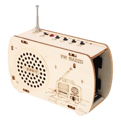 TOYANDONA Kinderradio Holzradio Projekt Stem Technikspielzeug Wissenschaftserkundung Für Wissenschaftsspielzeug Für Stem Lernspielzeug Bauen Sie Ihr Eigenes Radio Bastelset von TOYANDONA