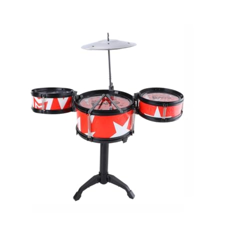 TOYANDONA Kinderschlagzeug kinderinstrumente musikinstrumente kindliche entwicklung entwicklung sankastenspielsachen Säuglingstrommel Kindermusikinstrumente rot von TOYANDONA
