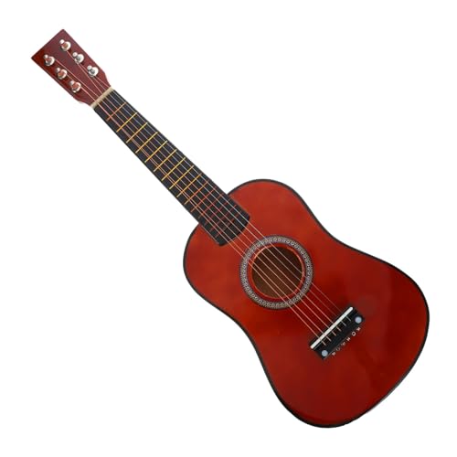 TOYANDONA Kleine Gitarre Musikalisches Gitarre Für Anfänger Gitarrenspielzeug Für Gitarre Zum Üben Simulationsgitarrenspielzeug Gitarre Für Erwachsene Coffee Linde von TOYANDONA