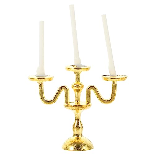 TOYANDONA Kleiner Kerzenhalter Inhaber Puppenhaus Zubehör Figur Ästhetische Raumdekoration Vintage - Funky Kernstück Lampe Kleine Vase Streichhölzer Für Kerzen Leuchter Golden Legierung TOYANDONA Kleiner Kerzenhalter Inhaber Puppenhaus Zubehör Figur Ästhetische Raumdekoration Vintage - Funky Kernstück Lampe Kleine Vase Streichhölzer Für Kerzen Leuchter Golden Legierung von TOYANDONA