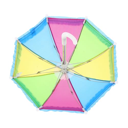 TOYANDONA Kleiner Puppenregenschirm Regenbogen Design Weicher Stoff Perfektes Zubehör für Puppen Geeignet für Spiel und Dekoration Einzigartiges von TOYANDONA