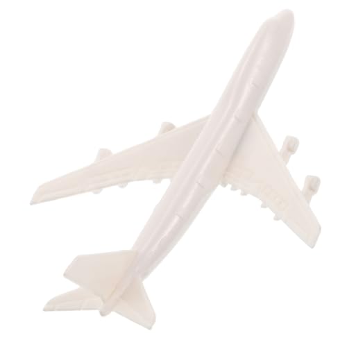 TOYANDONA Kleines Flugzeugmodell Modellflugzeug Flughafenmodell Spielzeugflugzeug Plastik Weiß von TOYANDONA