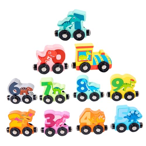 TOYANDONA Spielzeug Zug Dinosaurier Zahlen Zug Set Für Kleinkinder Pädagogisches Holzspielzeug Für Hand Augen Koordination Zugspielzeug Mit Dinosaurier Motiven Ideal Für Jungen Und Ädchen Ab 3 TOYANDONA Spielzeug Zug Dinosaurier Zahlen Zug Set Für Kleinkinder Pädagogisches Holzspielzeug Für Hand Augen Koordination Zugspielzeug Mit Dinosaurier Motiven Ideal Für Jungen Und Ädchen Ab 3 von TOYANDONA