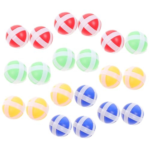 TOYANDONA Klebrige Bälle Für Kinder Dartscheibe Kinder Spiele Klett Dartspiel Bälle Bunte Klebe Bälle Für Dartboard Indoor Und Outdoor Für 5 Rote 5 Gelbe 5 Blaue Und 5 Grüne Bälle Darts Zubehör von TOYANDONA