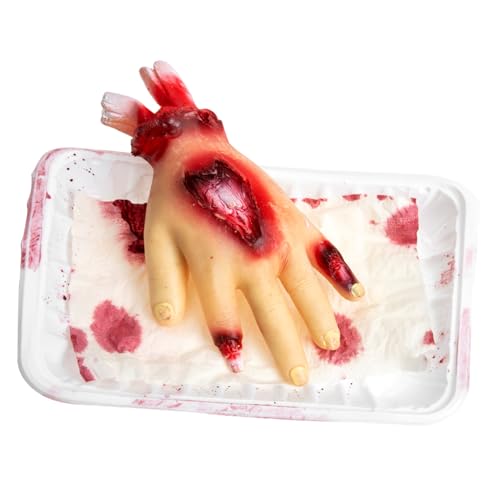 TOYANDONA Kniffliges Zombie Halloween gebrochene Hände gefälscht Aufkleber Ding Halloween Dekoration Halloween-Dekoration Halloween-Ornament Halloween-Blut-Requisite Plastik Weiß von TOYANDONA