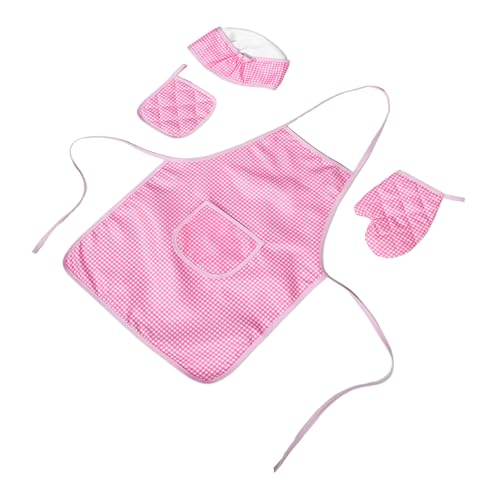 TOYANDONA Kochschürze Set Verstellbar für Mädchen und Jungen Teilig mit Backschürze Kochmütze Vielseitig für Rollenspiele Malen und Küchenaktivitäten Kindgerechtes Design Waschbar und von TOYANDONA