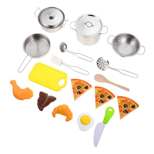 TOYANDONA Kinder-kochgeschirr-Set Kinder Kochset Kochspielzeug Set 19 Teiliges Edelstahl Kochgeschirr Für Realistisches Backset Für Jungen Und Ädchen Simulierte Küche Für Kreatives Rollenspiel TOYANDONA Kinder-kochgeschirr-Set Kinder Kochset Kochspielzeug Set 19 Teiliges Edelstahl Kochgeschirr Für Realistisches Backset Für Jungen Und Ädchen Simulierte Küche Für Kreatives Rollenspiel von TOYANDONA
