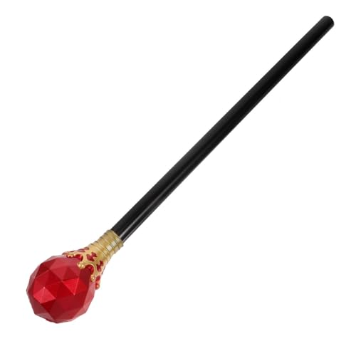 TOYANDONA Königin Scepter für Halloween Kostümzubehör Gold Rot für Rollenspiele Schulaufführungen und Partys Leicht und Tragbar Vielseitiges Cosplay Accessoire von TOYANDONA