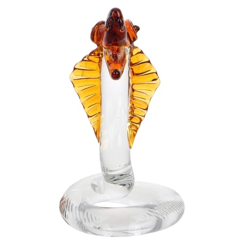 TOYANDONA Entzückendes Schlangenornament Aus Glas Schlangendekoration Schlangenfigur Für Schreibtisch Basteln Zartes Tier-glasdekor von TOYANDONA