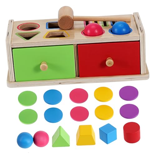 TOYANDONA Kognitives für die frühe Bildung zum Sortieren von Farben Formsortierspielzeug Sortierspielzeug für Babys Lernen formsortierer hölzern TOYANDONA Kognitives für die frühe Bildung zum Sortieren von Farben Formsortierspielzeug Sortierspielzeug für Babys Lernen formsortierer hölzern von TOYANDONA