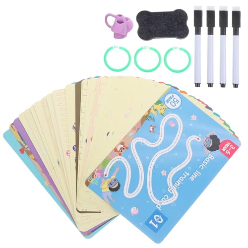 TOYANDONA Kontrolliertes Stiftführungsspielzeug für Kleinkinder Wiederverwendbare Linien trainingskarten Fördert Konzentration Feinmotorik und Logisches Denken Einfache Handhabung für TOYANDONA Kontrolliertes Stiftführungsspielzeug für Kleinkinder Wiederverwendbare Linien trainingskarten Fördert Konzentration Feinmotorik und Logisches Denken Einfache Handhabung für von TOYANDONA