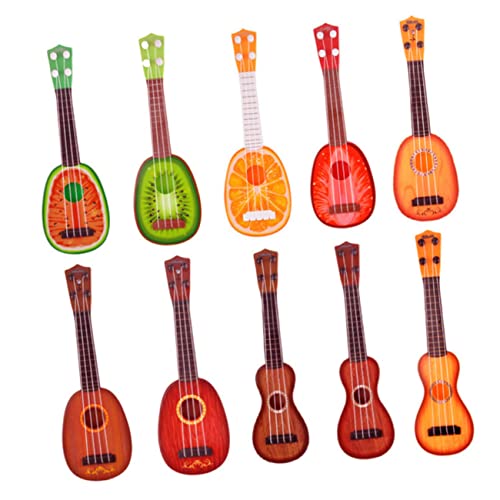 TOYANDONA Kinder Gitarre Mini-Ukulele Kinderspielzeug kinderinstrumente Spielzeuge Gitarren Kinder-Ukulele-Spielzeug Mini-Instrumente Jahrgang Musikinstrument Farbkasten von TOYANDONA