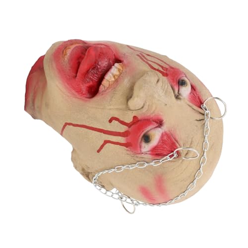 TOYANDONA Kopfanhänger Gruselige Halloween Zombie Dekoration Körperstreich Requisite Hut Simulierter Toter Kopf Halloween Animatronik Halloween Kostüm Abgetrennter Kopf Halloween von TOYANDONA
