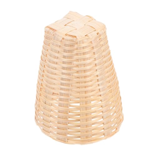 TOYANDONA Korb aus Bambus Korb für Puppenhaus Bambus Accessoire Bambuskorb klein Kleiner Korb Miniaturkorb Minikörbe klein geflochten gewebte Speicherbehälter Spielzeugkorb Brotkörbe Khaki von TOYANDONA