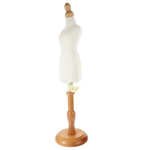TOYANDONA Kostüm Modelleisenständer aus Holz und Robuste Puppenkleider Halterung Faltenfreie Kleine für Puppenkleider Display und Design von TOYANDONA
