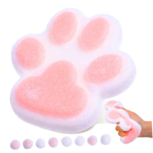 TOYANDONA Katzenpfoten-quetschspielzeug Gelee-handquetschspielzeug Für Kinder Groß Riesig Weich Quetschbar Mit Aufdruck Partygeschenk von TOYANDONA