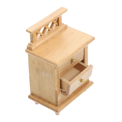 TOYANDONA Puppenhaus Miniaturmöbel Nachttisch Aus Holz Modell 112 Miniatur Puppenhaus Zubehör Mini Möbel Requisite von TOYANDONA