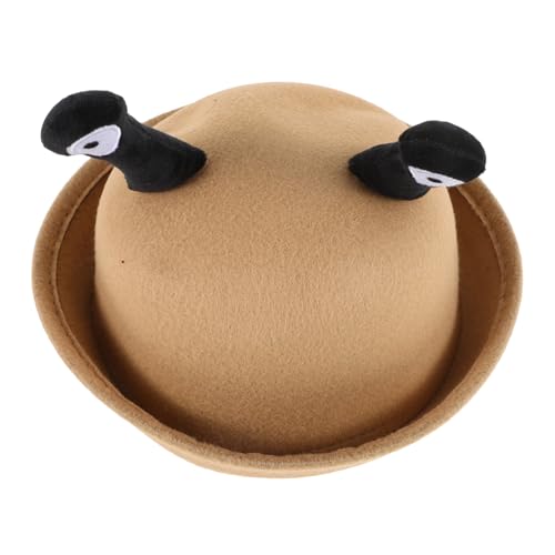 TOYANDONA Kreative Schneckenaugen Kleine Runde Mütze Leicht Braun Casual Hut Für Mädchen Herbst Winter Wärme von TOYANDONA