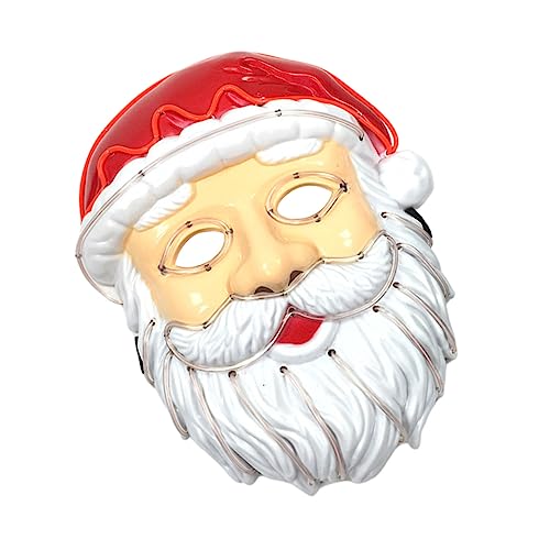 TOYANDONA Kreative Weihnachtsmann Maske Leuchtende Party Maske Für Weihnachten Halloween Und Kostümpartys Festliche Weihnachtsmaske Für Und Erwachsene von TOYANDONA