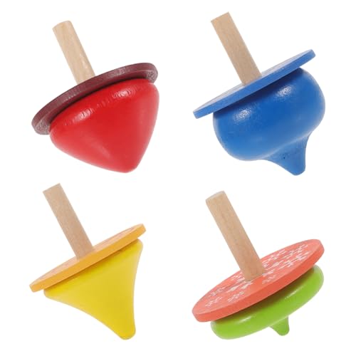 TOYANDONA Kreisel Für Bunte Handgefertigte Holzspinner Für Jungen Und ädchen Pädagogisches Lernspielzeug Zur Der Motorischen Fähigkeiten von TOYANDONA