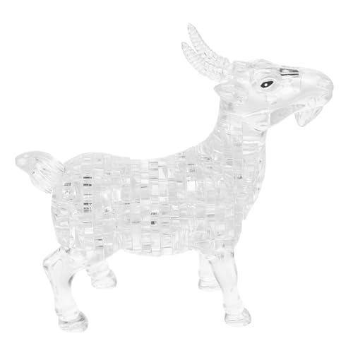 TOYANDONA Kristall Puzzle Ziege Weiß Selbstmontage Tierfigur Kristallglas Ornament Kreatives Geschenk für Geburtstag und Wohnkultur TOYANDONA Kristall Puzzle Ziege Weiß Selbstmontage Tierfigur Kristallglas Ornament Kreatives Geschenk für Geburtstag und Wohnkultur von TOYANDONA