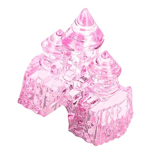 TOYANDONA Kristallburg Mädchen Kinderzimmer Ornament Mädchengeburtstag Kinderschloss basteln für den einzug für Kristalldekor Schlossspielzeug Acryl Rosa von TOYANDONA