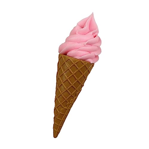 TOYANDONA Künstliche Eistüte Deko Eiscreme Realistisch Langlebig Vielseitig Einsetzbar Fotorequisit Ladendekoration für Zuhause und Geschäft Rosa von TOYANDONA