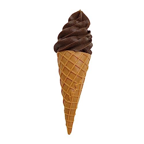 TOYANDONA Künstliche Eistüte Dekoratives für Kleinkinder Realistische Eiswaffel Modell für Party Fotografie Ausstellungsdekoration Braun von TOYANDONA