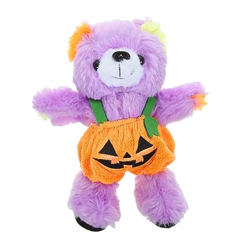 TOYANDONA Kürbis Bär Plüschtier Niedlicher Halloween Stoffbär mit Kürbis Kostüm für Wohndekoration und Festliche und Bequem Handgefertigte Details von TOYANDONA