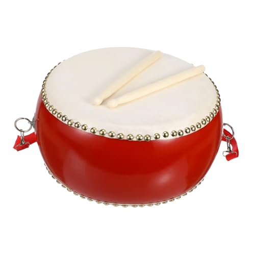 TOYANDONA Kuhfell Trommel mit Schlagstöcken und Tragegurt Handgefertigtes Percussion Musikinstrument für Musikförderung und Sensorisches Lernen Geeignet für Jungen und Mädchen von TOYANDONA
