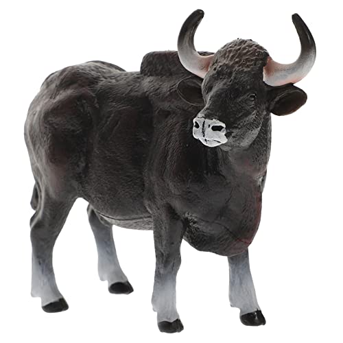 TOYANDONA Kuhmodellsimulation Stier-Statue Kuh Spielzeugfigur Rindertierfigur Für Kinder Spielzeuge Modell Einer Rinderfigur Mini-Rinder Kuh Tierfiguren Spielzeug-kalbfiguren Stierfigur PVC von TOYANDONA