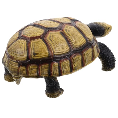 TOYANDONA Kunststoff Schildkrötenmodell für Realistische Vierzehenige Landschildkröte Kognitives Lernspielzeug und Dekoration für Tiererziehung Fotodeko von TOYANDONA